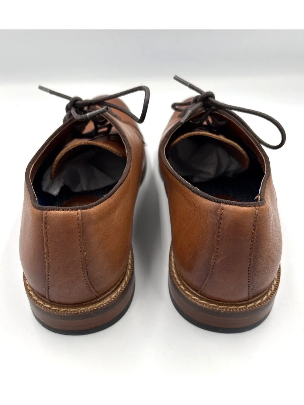 Vince Camuto VY-Lamson Brown Leather Oxford Dress Shoes Mens 10.5